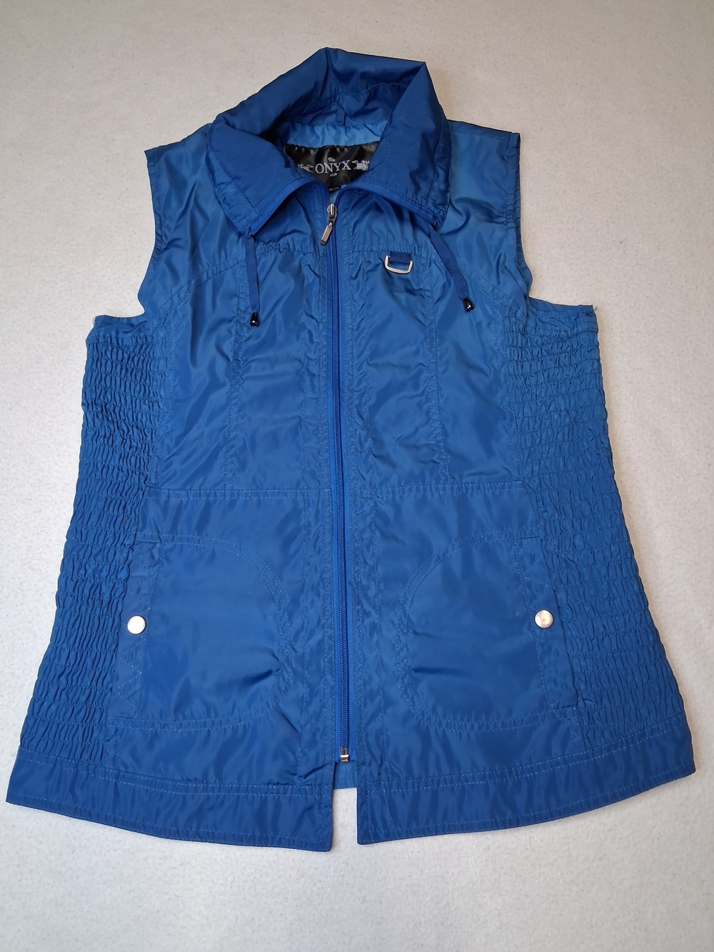 Onyx Royal Blue Sleeveless Zip Front Vest